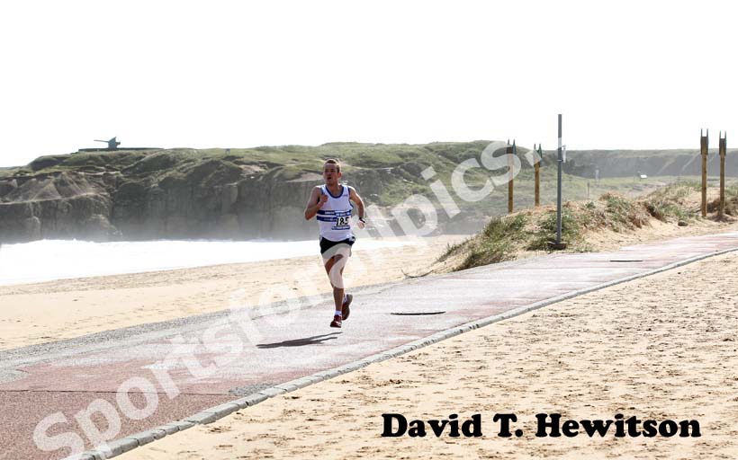 Luke Adams (South Shields) on his way to winning the South Shields 10k Sand Dance Race.
